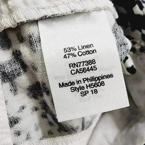 J. Crew Linen Blend Animal Printed Scallop Shorts Women's 6 - Picture 5 of 7